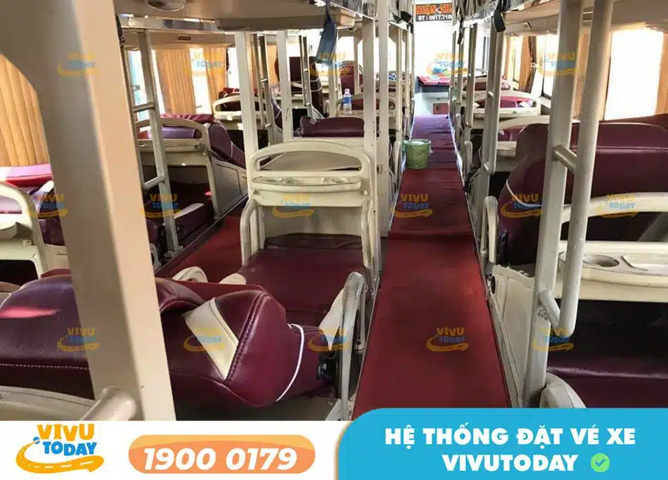 Nội thất sang trọng xe giường nằm 40 chỗ của nhà xe Thuận Thành