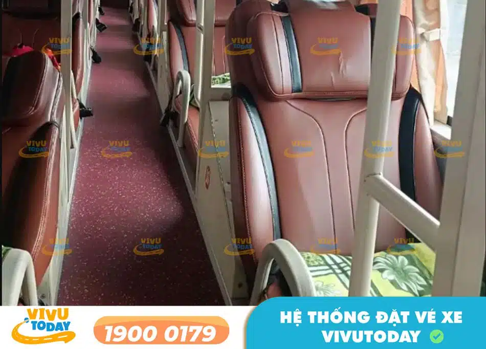 Nội thất sang trọng của nhà xe Mai Anh tuyến Lâm Đồng - Bình Định