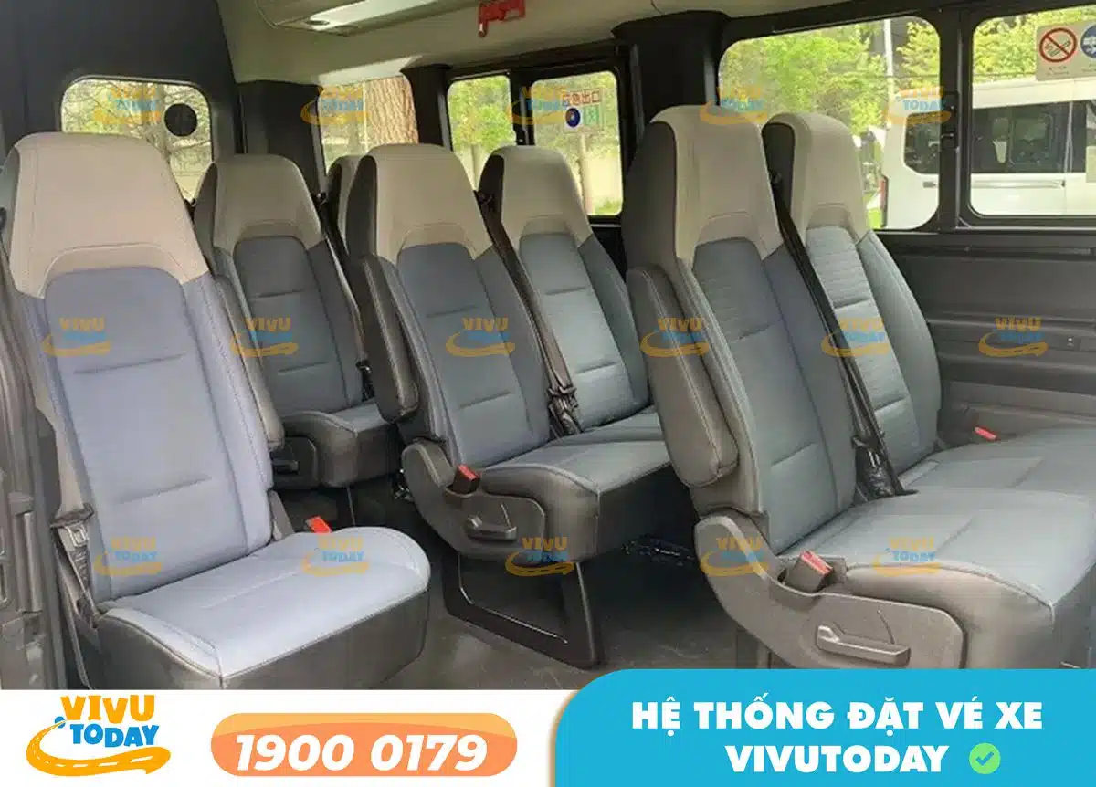 Nội thất xe ghế của nhà xe Sao Vàng (Long Hải)