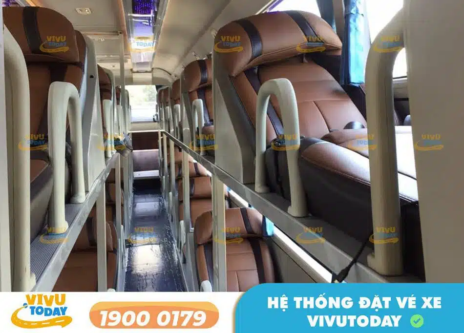 Nội thất xe giường nằm 36 chỗ của nhà xe Anh Vũ Gia Lai
