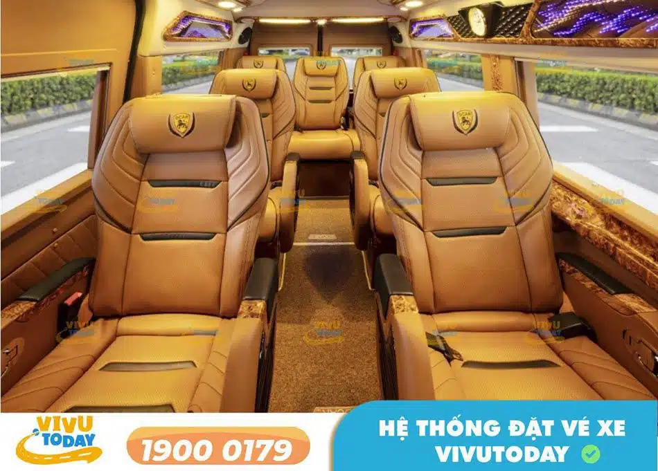 Dòng xe ghế Limousine 9 chỗ cao cấp của nhà xe Đức Dương Bus