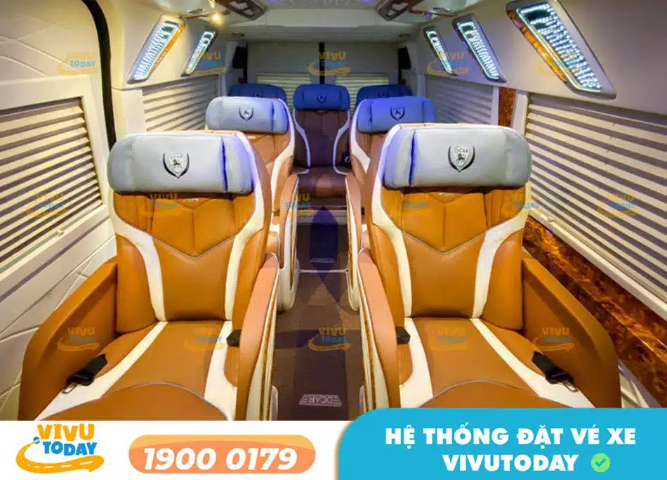 Dòng xe ghế Limousine 9 chỗ hiện đại của xe khách Khang Vy Limousine