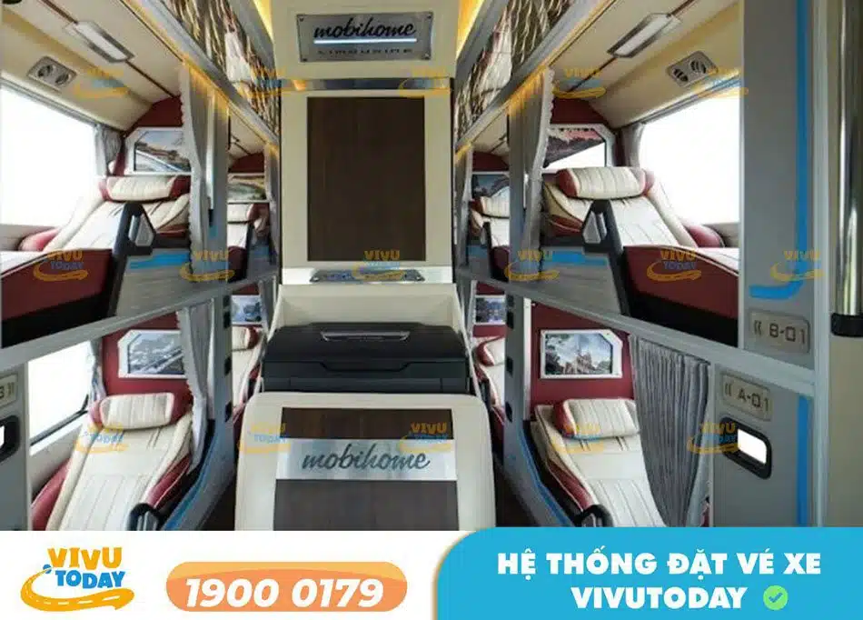 Nội thất xe giường nằm 34 phòng của nhà xe Như Ý 78