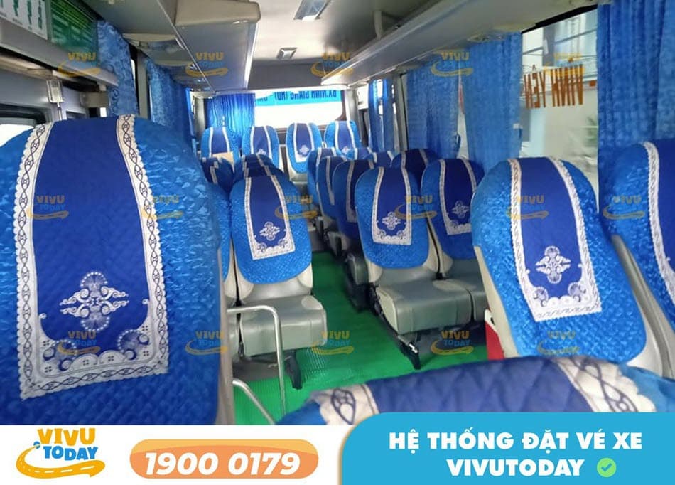 Xe ghế ngồi 29 chỗ đời mới của xe khách Quân Cường đi Tuyên Quang