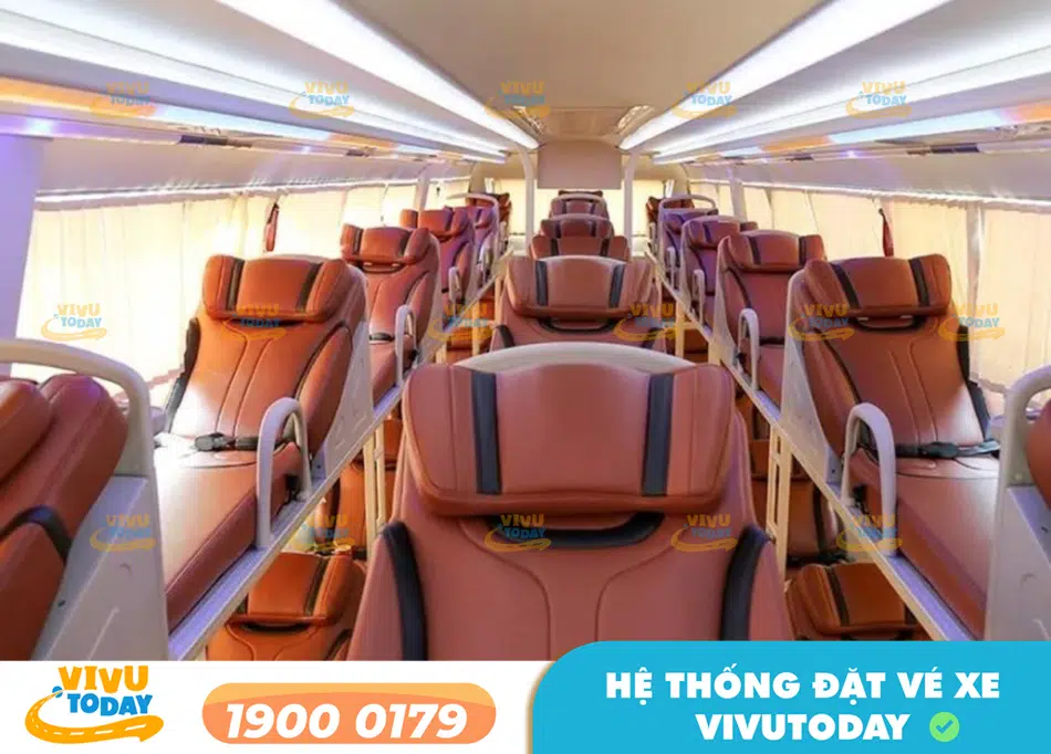 Nội thất xe giường nằm 44 chỗ của nhà xe Tây Nguyên