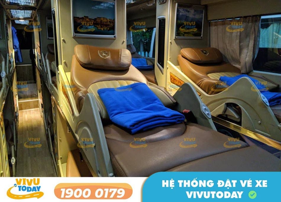 Nội thất xe giường Limousine 22 phòng của nhà xe Minh Nghĩa