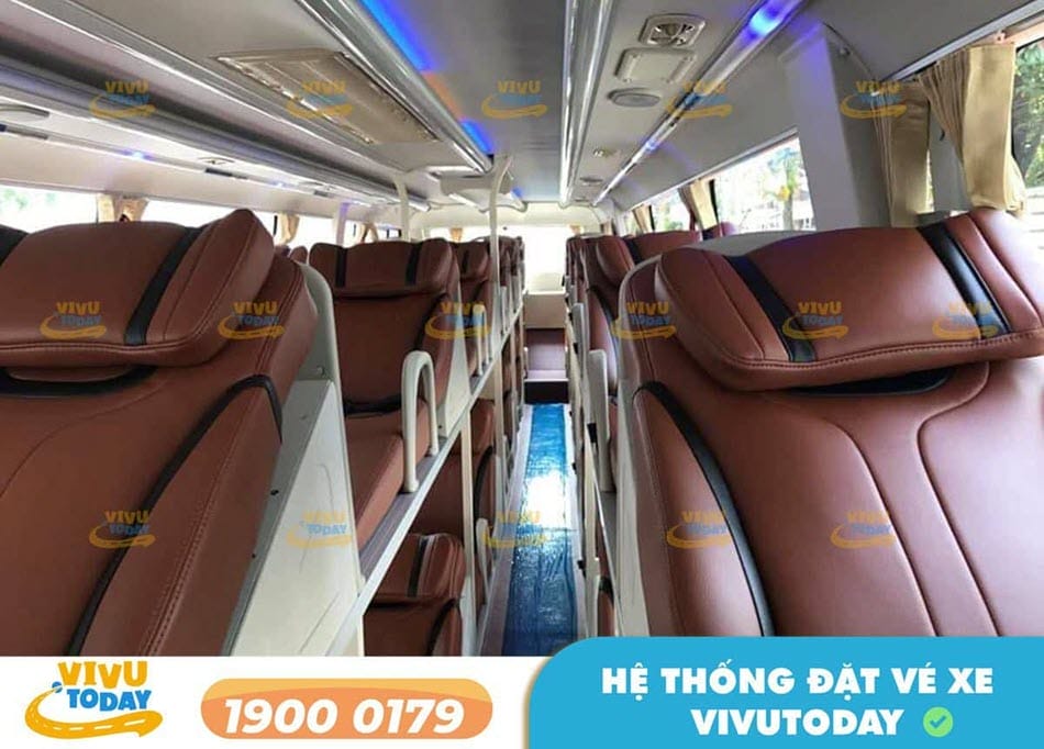 Nội thất xe giường nằm 36 chỗ của nhà xe Hà Bình Hòa Nhã