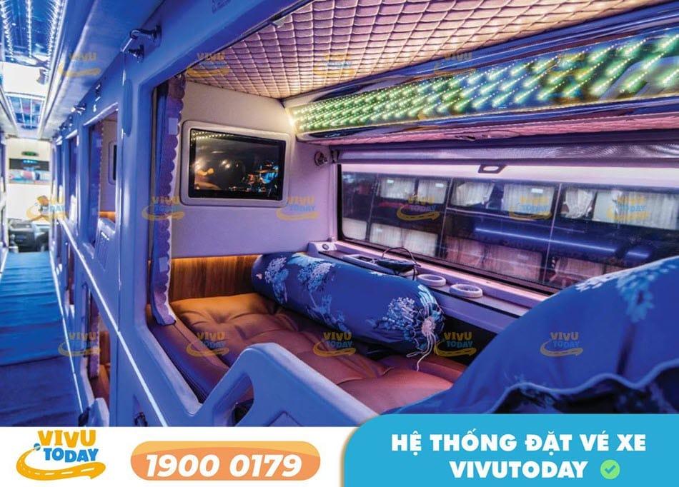 Nội thất xe giường nằm Limousine 22 phòng của nhà xe Chín Nghĩa