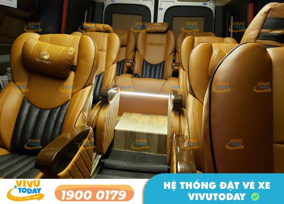 Nội thất xe Limousine của nhà xe Đồng Phước Tây Ninh