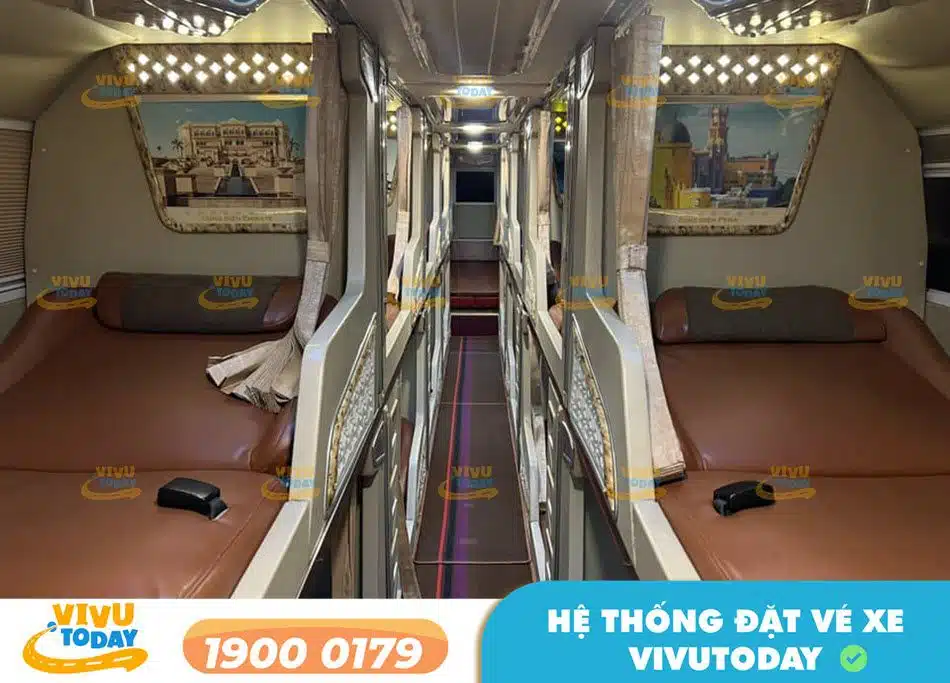 Nội thất xe cabin 22 phòng sang trọng của nhà xe Minh Châu Limousine