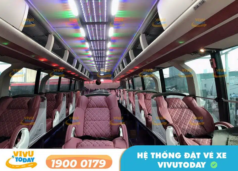 Nội thất xe giường nằm đời mới của nhà xe Vũ Hán Group