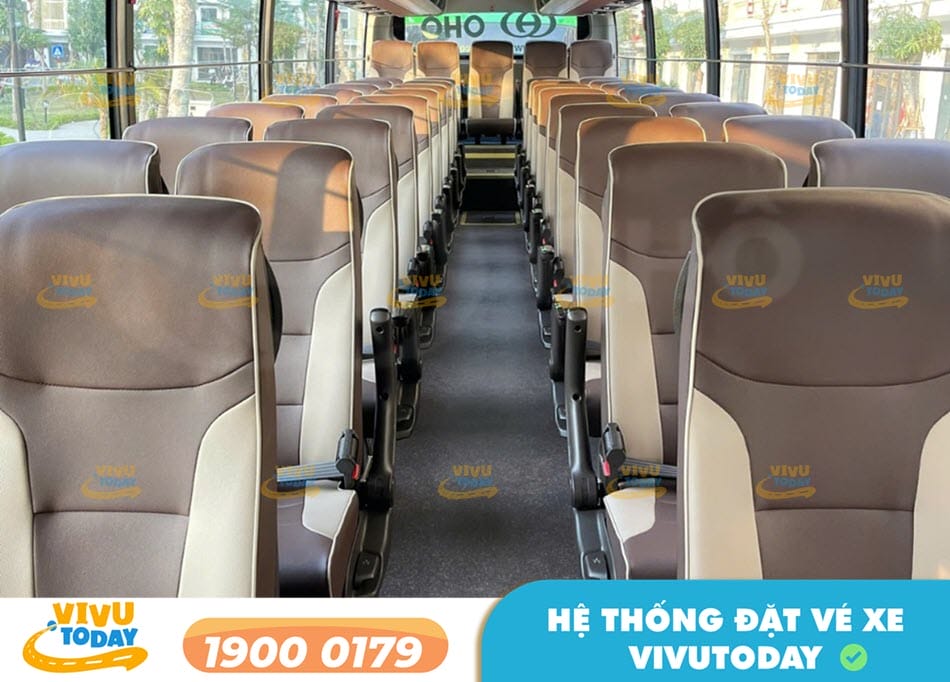 Nội thất xe ghế ngồi sang trọng của nhà xe Ô Hô