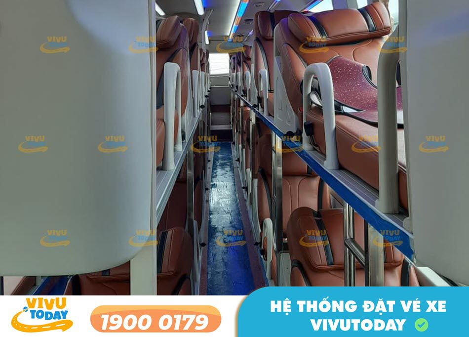 Nội thất xe giường nằm 44 chỗ đời mới của nhà xe Phú Thành