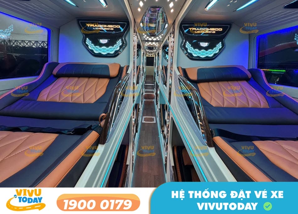 Nội thất xe Limousine 20 phòng cao cấp của xe Huy Hoàng hà Tĩnh