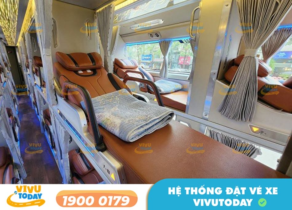 Nội thất xe Limousine 30 phòng tiện nghi của nhà xe Khánh Hoàn