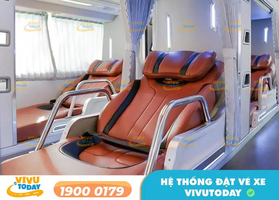 Nội thất xe giường nằm Limousine 34 chỗ của xe khách Phương Bông