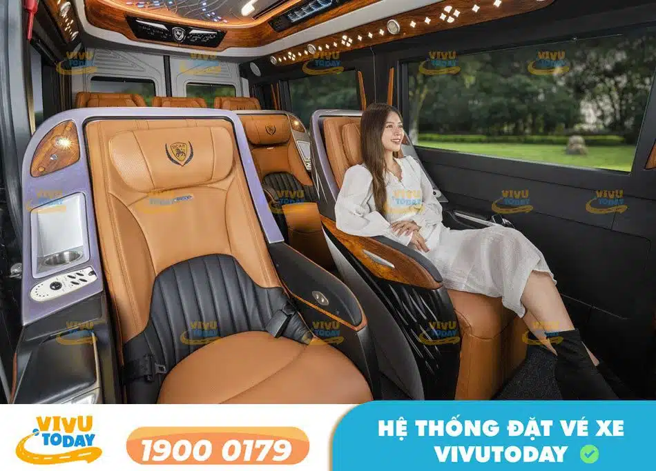 Dòng xe ghế Limousine 9 chỗ có nhiều tiện tiện ích của xe khách Thiên Kim Limousine