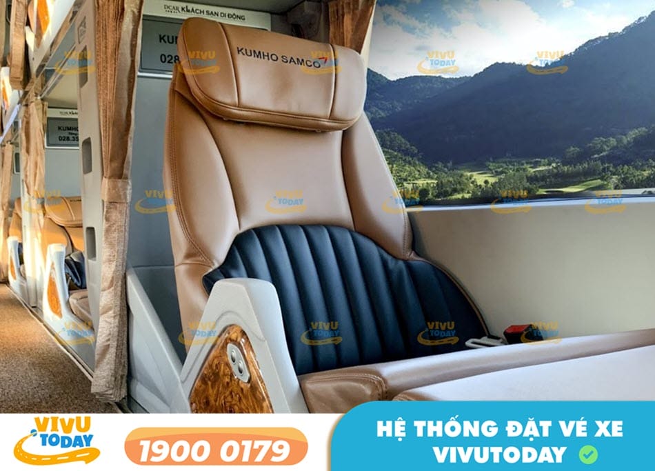 Nội thất xe Limousine 34 phòng sang trọng của nhà xe Kumho Samco Buslines