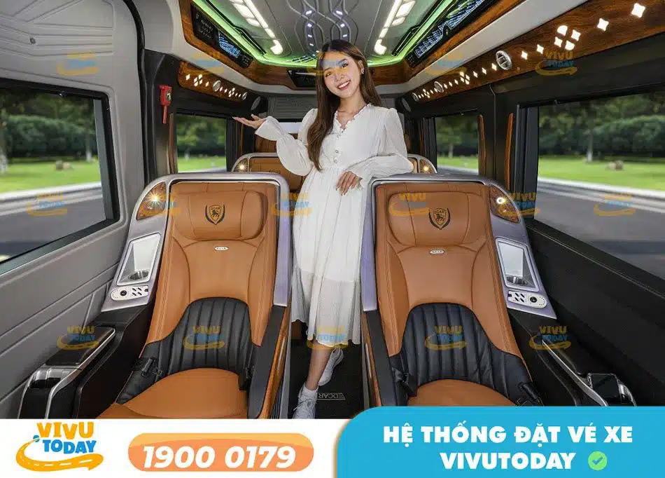 Nội thất sang trọng của nhà xe Thiên Kim Limousine
