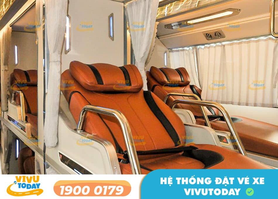 Nội thất xe giường nằm 30 phòng của nhà xe Trung Dũng