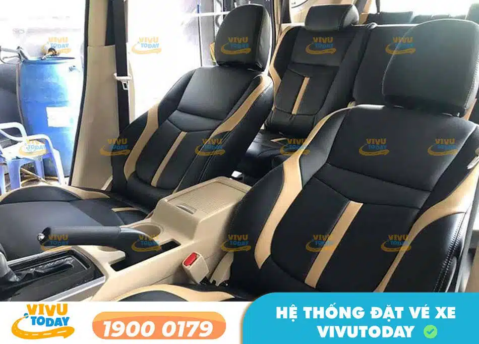 Nội thất xe ghế ngồi 7 chỗ của xe khách Gia Phát