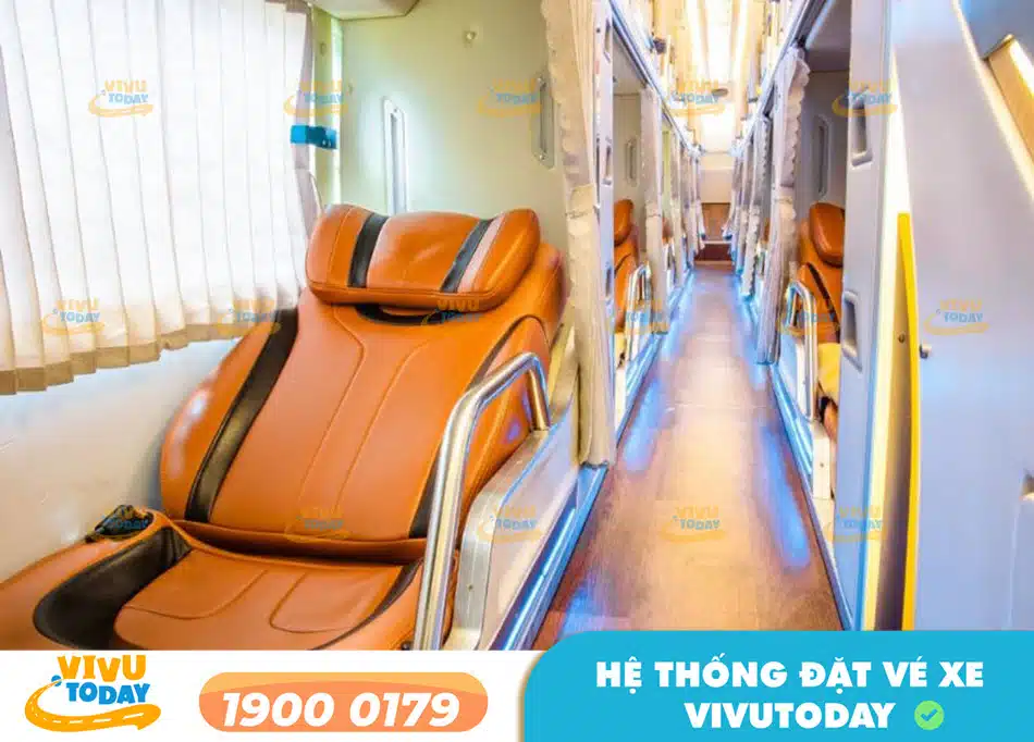 Thiết kế sang trọng của dòng xe Limousine 34 phòng của xe Tuấn Anh Việt Tân - Đà Lạt