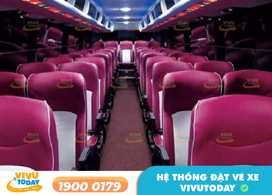 Nội thất xe ghế tiện nghi của nhà xe Bính Hà
