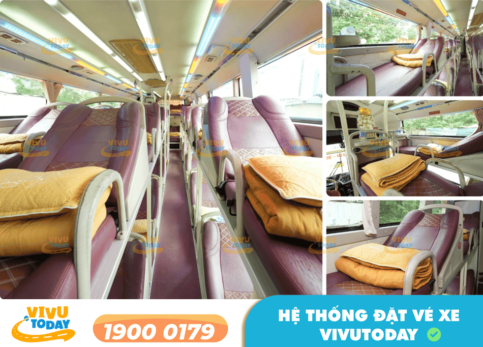 Tiện ích xe giường nằm 38 chỗ của xe khách Hưng Long Quảng Bình