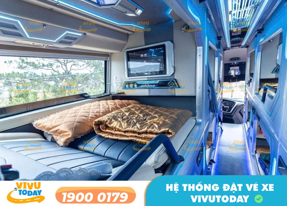 Tiện nghi sang trọng xe Limousine 24 phòng đôi tuyến xe Sài gòn đi Nha Trang