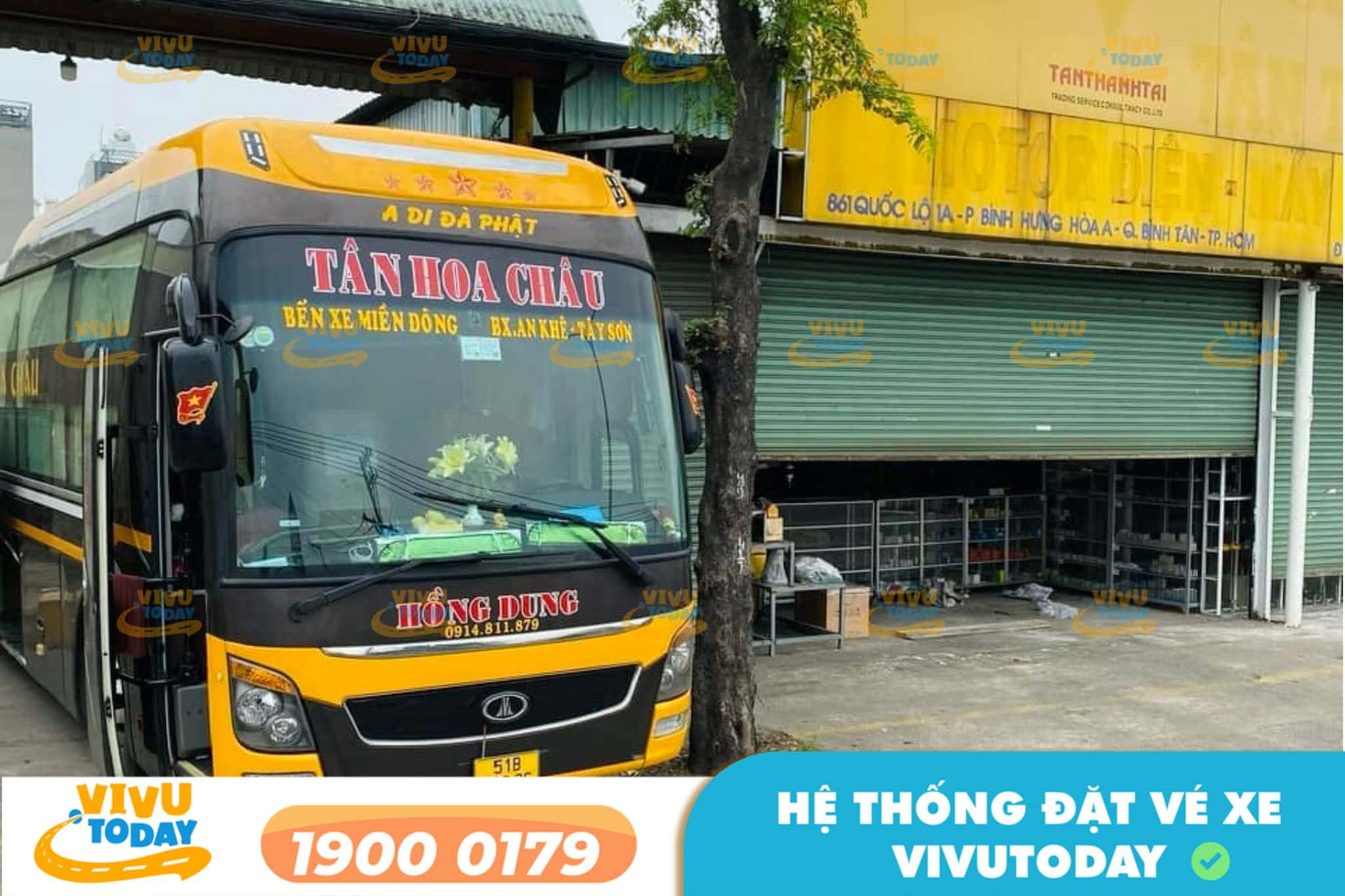 Nhà xe Hồng Dung (Tân Hoa Châu) tuyến Sài Gòn đi Đắk Lắk