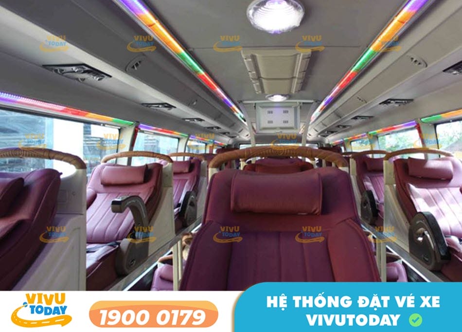 Nội thất xe giường nằm 43 chỗ của nhà xe Phương Trang Quảng Nam
