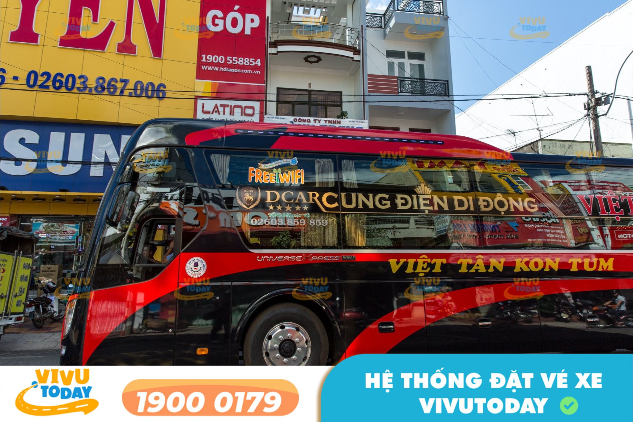 Nhà xe Việt Tân tuyến Đà Nẵng đi Kon Tum