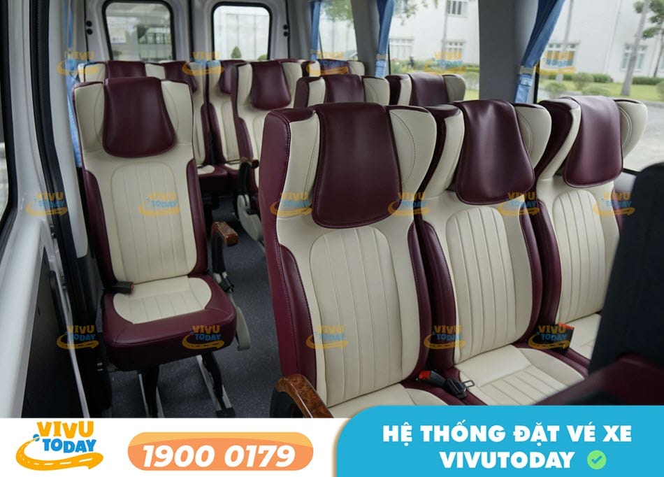 Thiết kế sang trọng xe ghế 16 chỗ tuyến xe Sài Gòn đi Bà Rịa Vũng Tàu