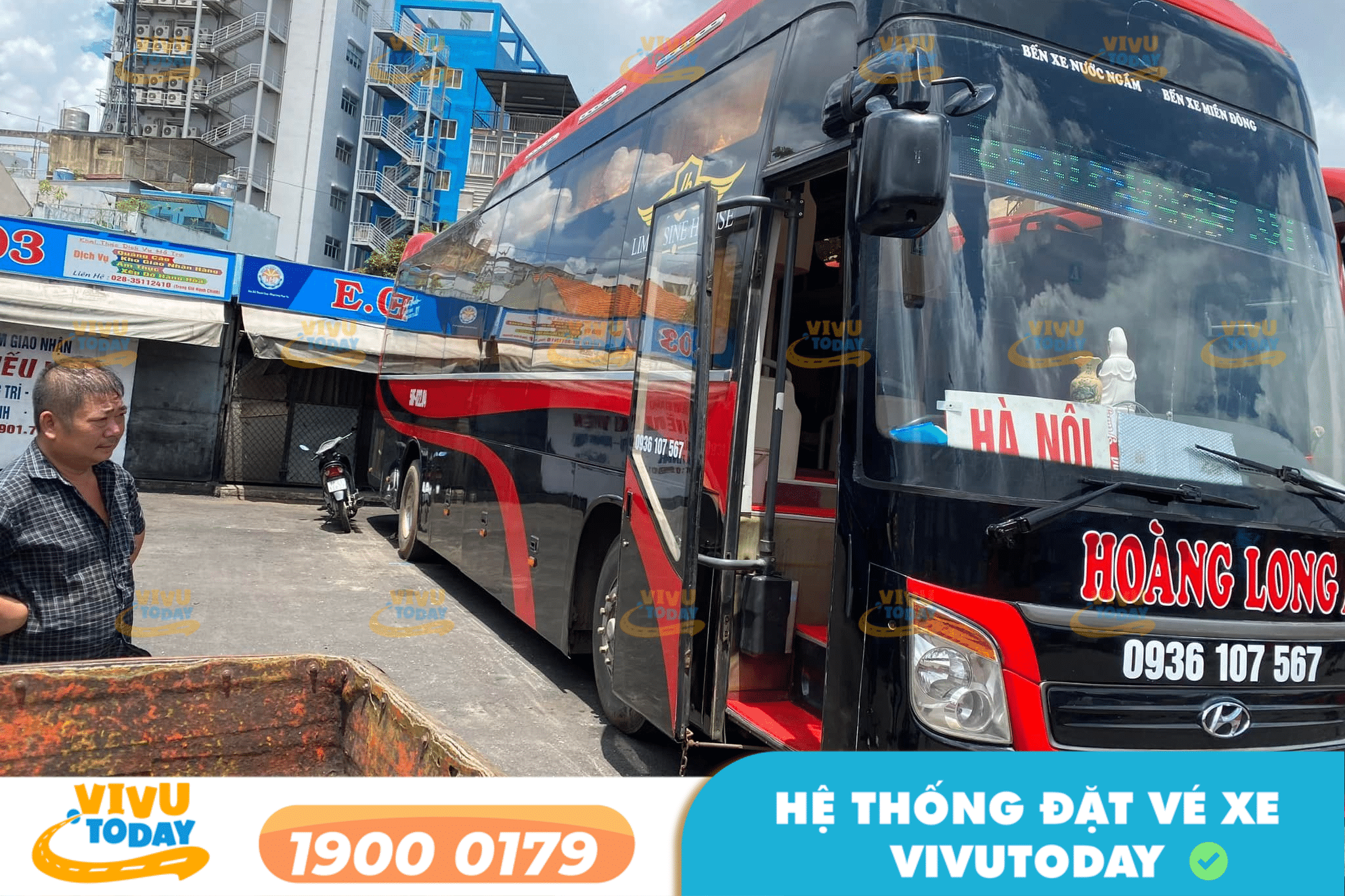Nhà xe Hoàng Long (Đỏ) tuyến Sài Gòn đi Thái Bình