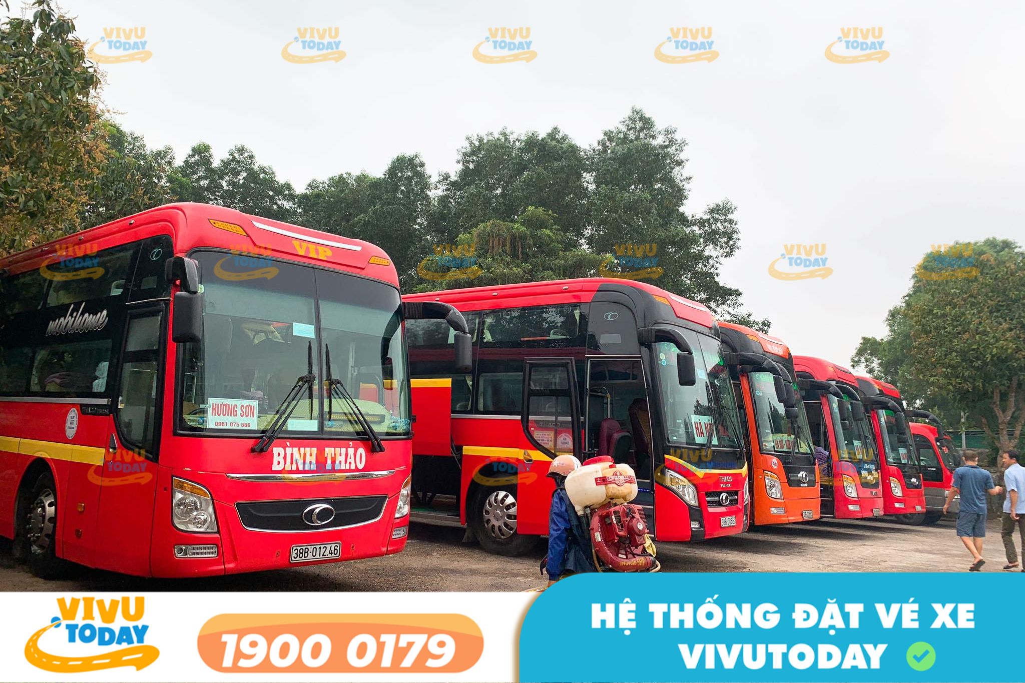 Nhà xe Bình Thảo tuyến Bến xe Nước Ngầm đi Hương Sơn Hà Tĩnh