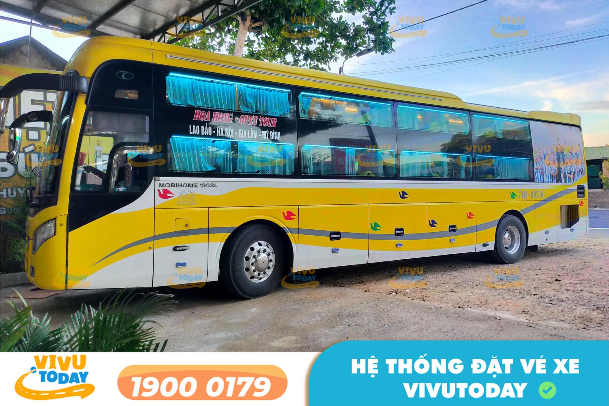 Nhà xe Hoa Hồng tuyến Bến xe Nước Ngầm đi Quảng Trị