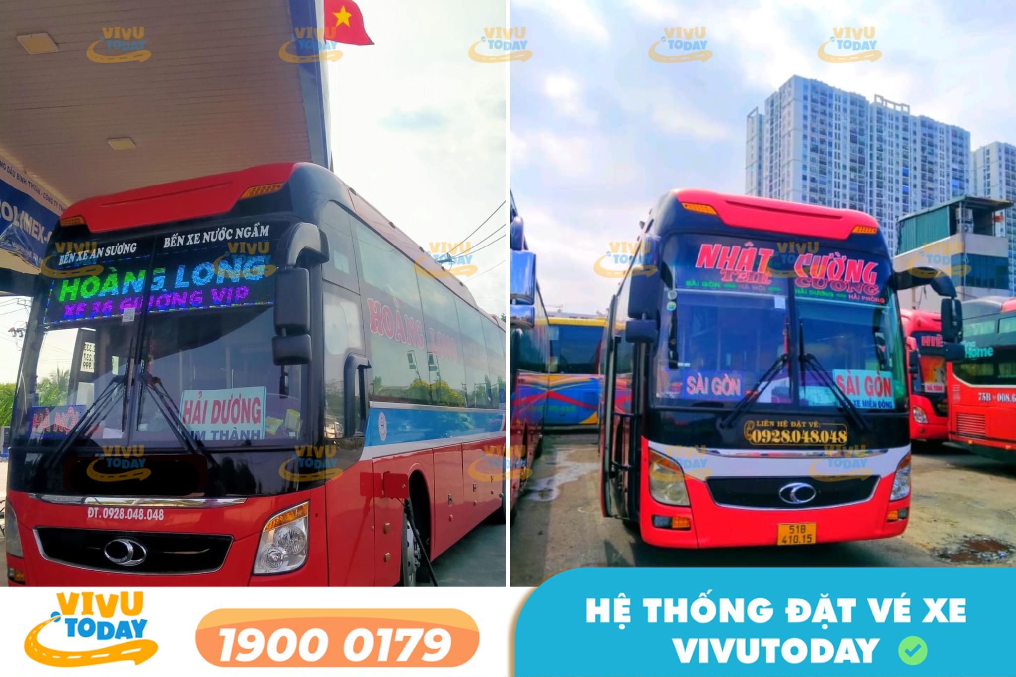 Nhà xe Hoàng Long (Nhật Cường) tuyến Đồng Hới Quảng Bình đi Sài Gòn