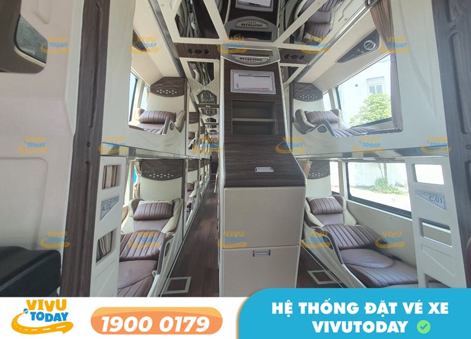 Nội thất xe Limousine 34 phòng tuyến xe Gia Lai đi Thừa Thiên Huế