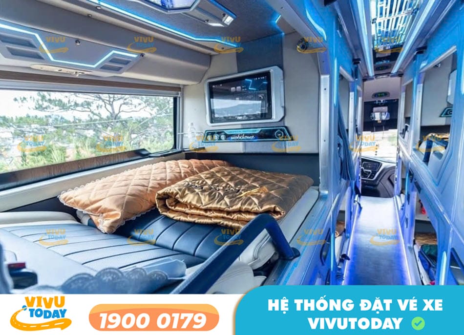 Tiện ích hiện đại xe Limousine 24 phòng đôi tuyến xe Đà Nẵng đi Lâm Đồng